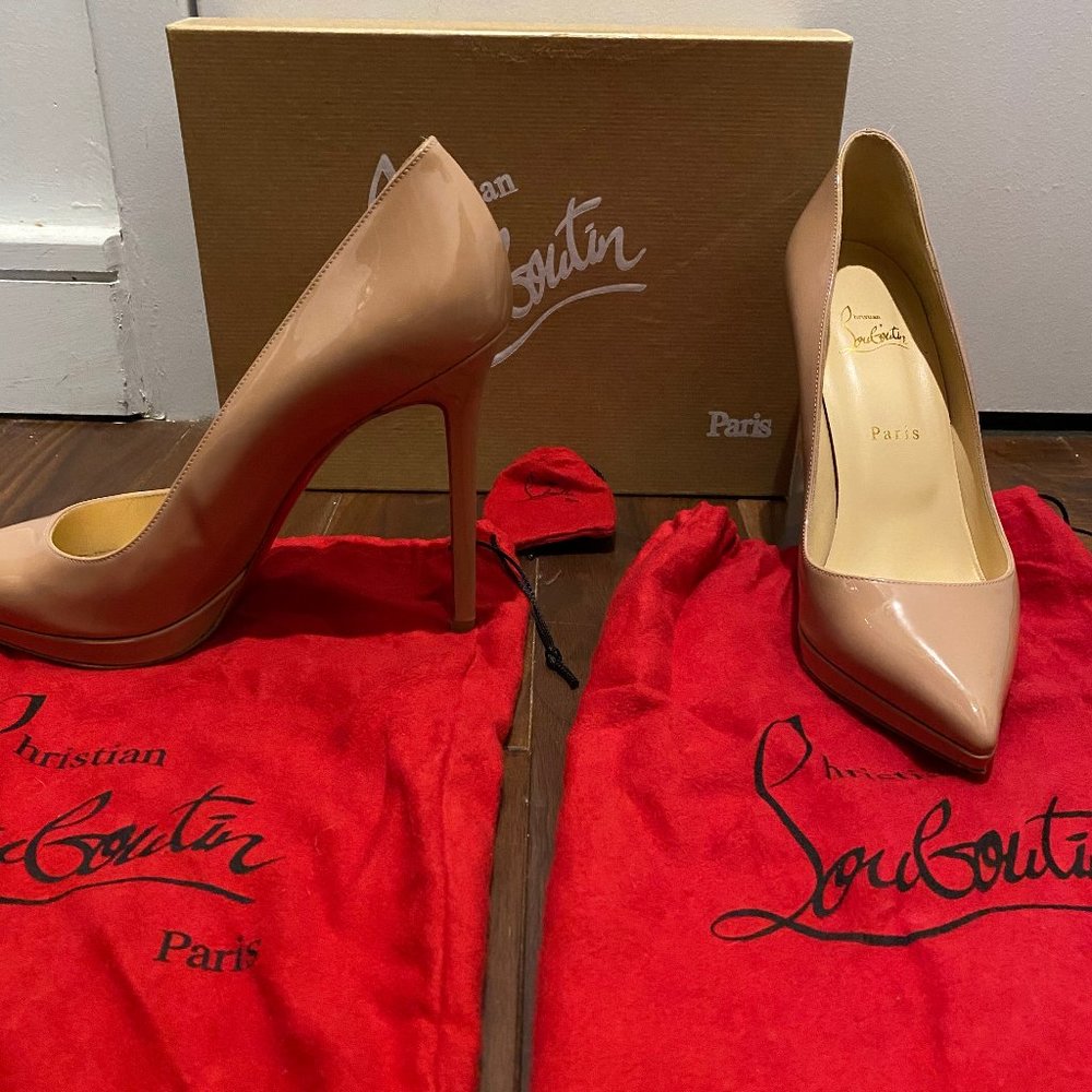 Christian Louboutin Pigalle Plato 120- Nude Size 40